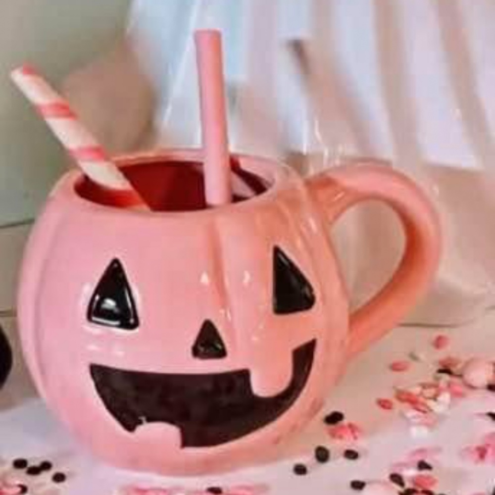 NEW PInk pumpkin mug